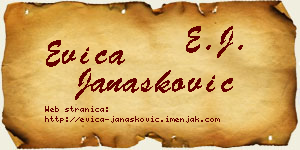 Evica Janašković vizit kartica
